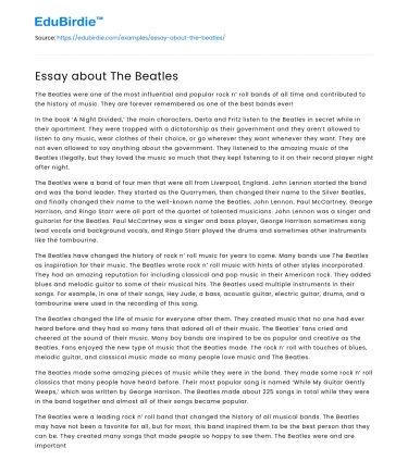 Essay about The Beatles