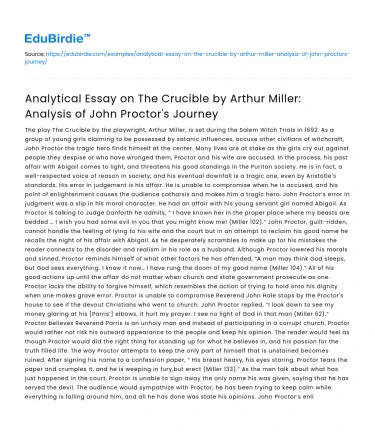 The Crucible by Arthur Miller