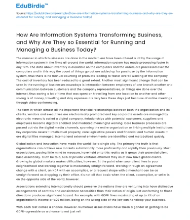 Importance of Information Systems in Modern Business Operations
