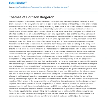 Themes of Harrison Bergeron