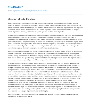 Mulan’: Movie Review