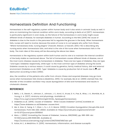 Homeostasis Definition And Functioning