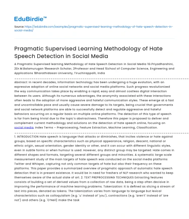 Pragmatic Hate Speech Detection in Social Media