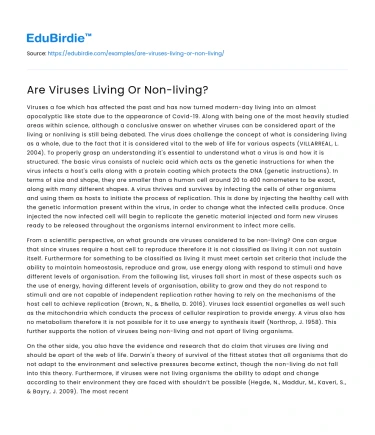 Are Viruses Living Or Non-living?