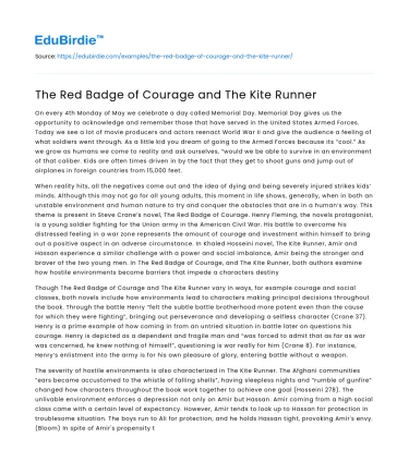 The Red Badge of Courage and The Kite Runner