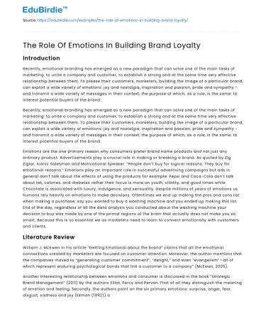 The Role Of Emotions In Building Brand Loyalty