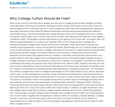 Why College Tuition Should Be Free?
