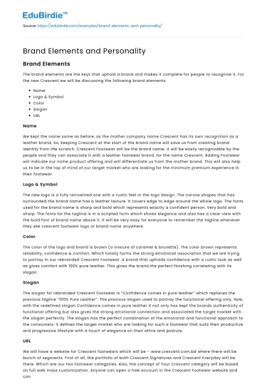 Brand Identity: The Role of Elements and Personality
