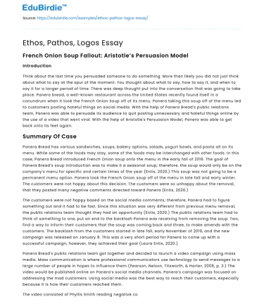 Ethos, Pathos, Logos Essay