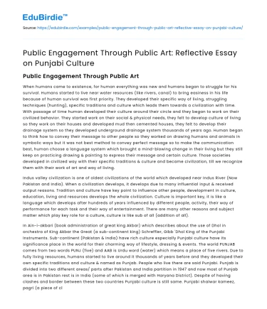 Punjabi Culture through Public Art Engagement