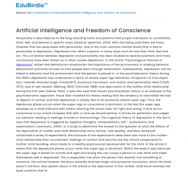 Artificial Intelligence and Freedom of Conscience