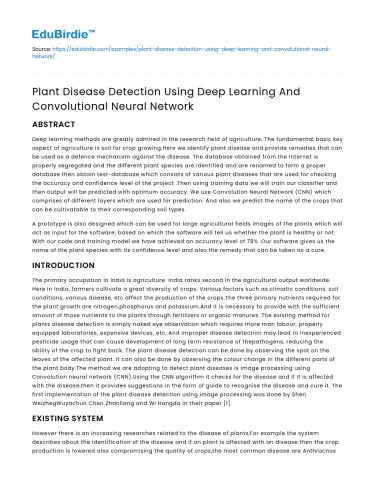 Plant Disease Detection with Deep Learning & CNN