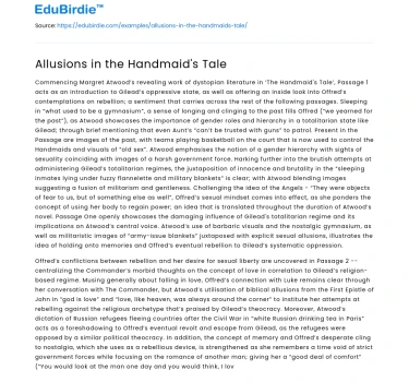 Allusions in the Handmaid’s Tale