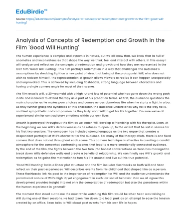 The Film ‘Good Will Hunting’: Summary