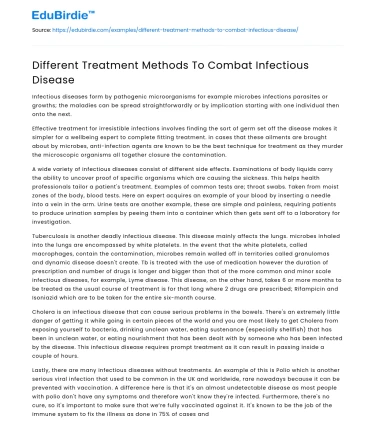 Infectious Disease Management