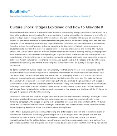 Culture Shock: Stages Explained and How to Alleviate It
