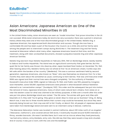 Japanese Americans face discrimination in the US