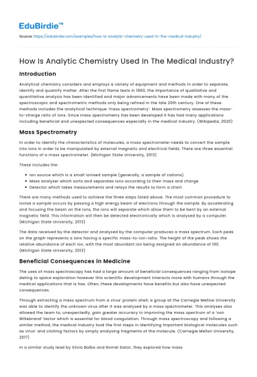 How Is Analytic Chemistry Used In The Medical Industry?