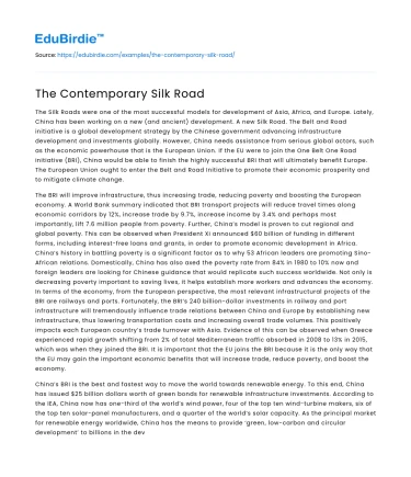 The Contemporary Silk Road