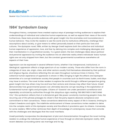 1984′ Symbolism Essay