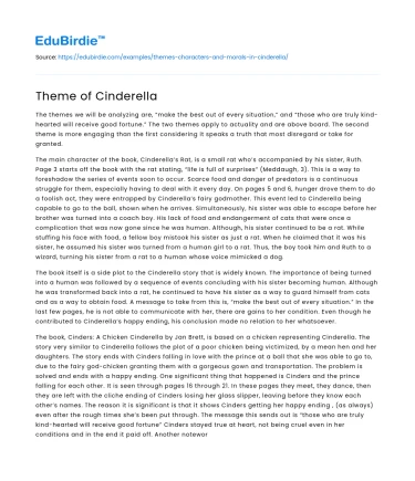 Theme of Cinderella