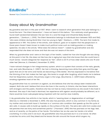 The Influence of My Grandmother