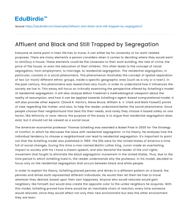 Affluent and Black and Still Trapped by Segregation