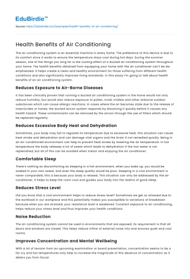 Health Benefits of Air Conditioning