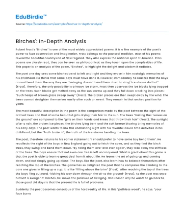 Birches’: In-Depth Analysis