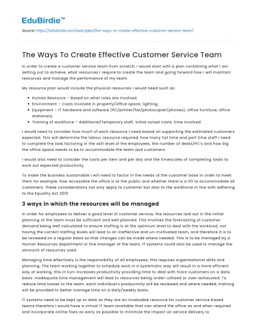The Ways To Create Effective Customer Service Team