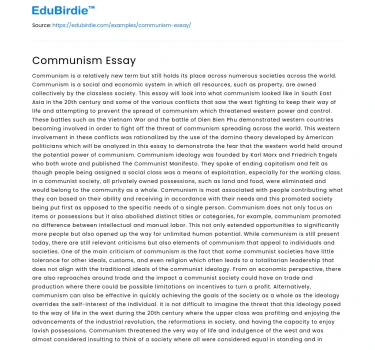 Communism Essay