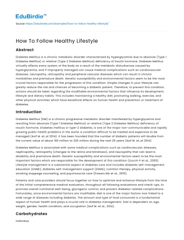How To Follow Healthy Lifestyle