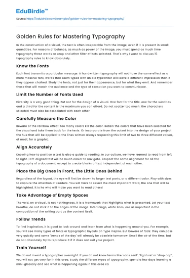 Golden Rules for Mastering Typography