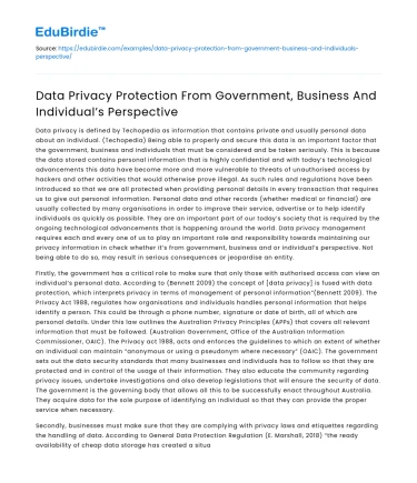 Why is Data Privacy Important