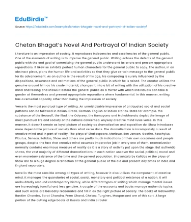 Chetan Bhagat’s Novel And Portrayal Of Indian Society