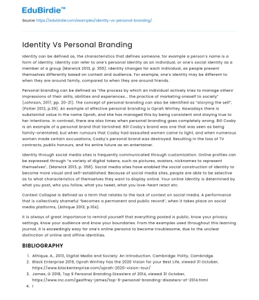 Identity Vs Personal Branding