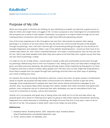 Life’s Purpose and Meaning