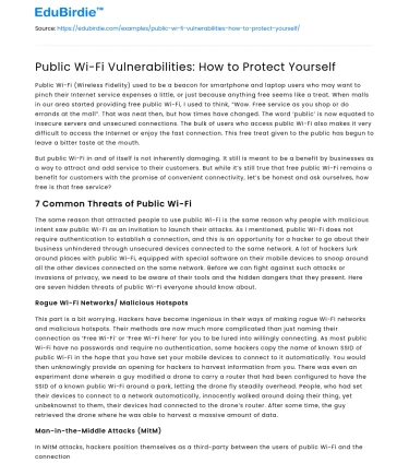Public Wi-Fi Vulnerabilities: How to Protect Yourself