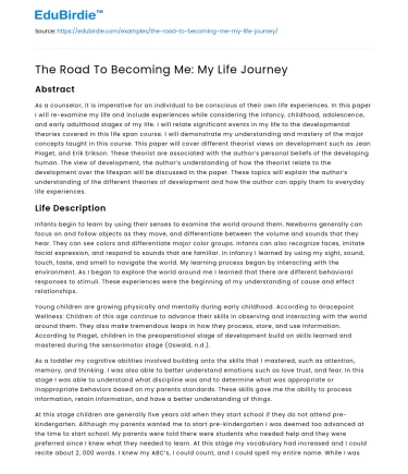 The Road To Becoming Me: My Life Journey