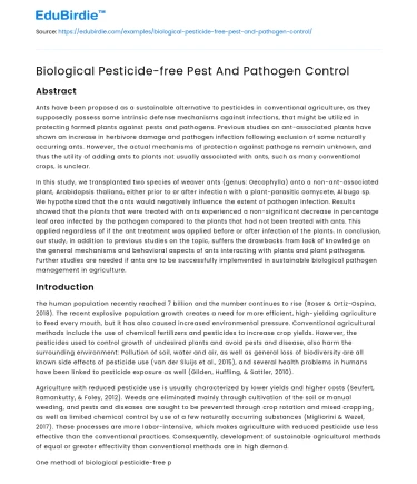 Biological Pesticide-free Pest And Pathogen Control