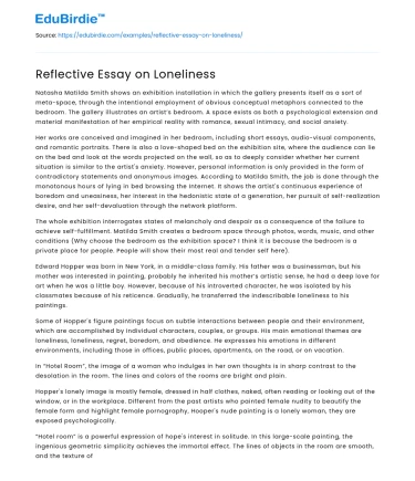 The Complex Nature of Loneliness: A Reflective Analysis