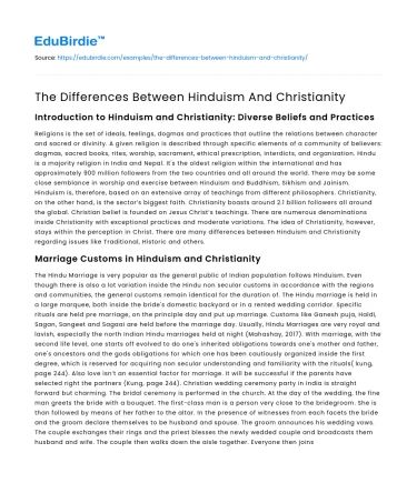 The Differences Between Hinduism And Christianity