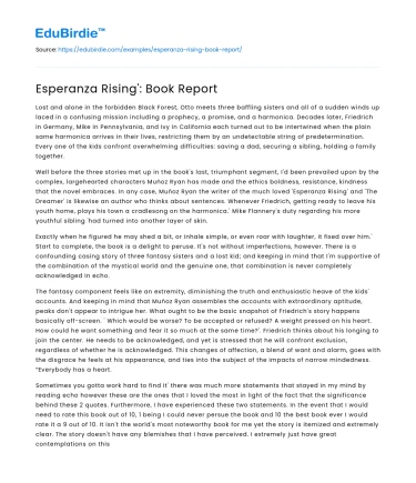 Themes and Growth in ‘Esperanza Rising’