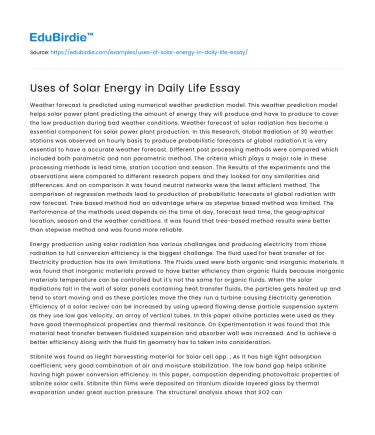 Harnessing Solar Energy for Everyday Use