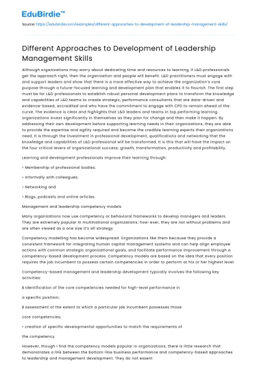 Diverse Strategies for Cultivating Leadership Skills