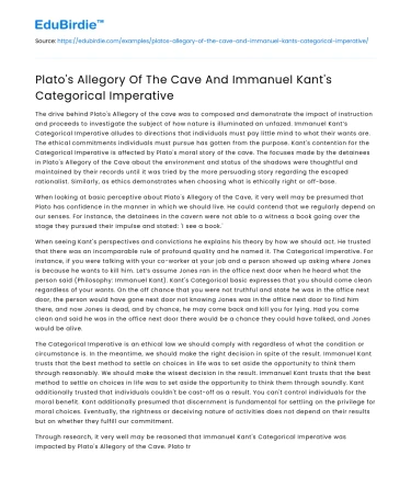 Philosophical Depths: Plato and Kant