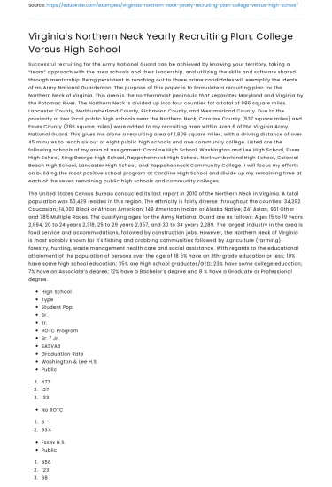 Virginia’s Northern Neck Recruiting: College vs High School