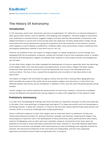 The History Of Astronomy
