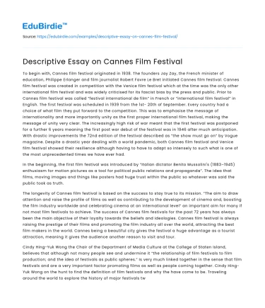 Cannes: A Glimpse into Cinematic Grandeur