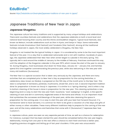 Japanese Traditions of New Year in Japan